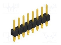 Connector: pin strips; pin header; male; PIN: 8; 2.54mm; THT; 1x8
