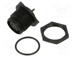 Connector: circular; socket; female; PIN: 3; w/o contacts; IP68