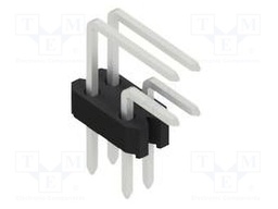 Connector: pin strips; pin header; male; PIN: 4; 1.27mm; THT; 2x2