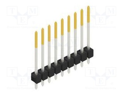 Connector: pin strips; pin header; male; PIN: 9; 2.54mm; THT; 1x9