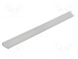 Cover for LED profiles; transparent; 1m; KA-T-11; push-in