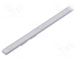 Profiles for LED modules; white; surface; white; L: 1m; aluminium