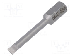 Screwdriver bit; slot; 3,5x0,6mm; Overall len: 39mm