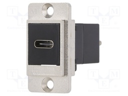 Coupler; DUALSLIM; USB C socket-front,USB C plug-back; 29mm