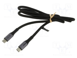 Cable; USB 3.2 Gen 2x2; USB C plug,both sides; 1m; black; 20Gbps
