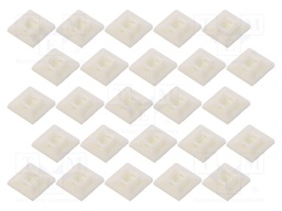 Self-adhesive cable holder; polyamide; UL94V-2; natural; L: 19mm