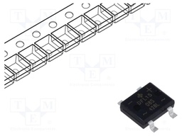 VISHAY - DFL1508S-E3/77 - Bridge Rectifier Diode, Single Phase, 800 V, 1.5 A, SMD, 1.1 V, 4 Pins