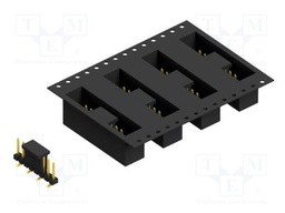 Connector: pin strips; pin header; male; PIN: 8; 2.54mm; SMT; 1x8
