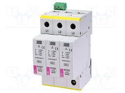 Surge arrester; Type 2; Poles: 3; 40kA; Uoper.max: 440VAC; -40÷70°C