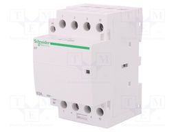 Contactor: 4-pole installation; NC + NO x3; 230÷240VAC; 63A; DIN