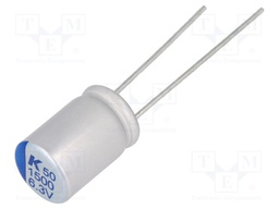 Capacitor: polymer; 1500uF; 6.3VDC; ESR: 14mΩ; A750; THT; ±20%; 2000h