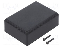 Enclosure: multipurpose; X: 48.5mm; Y: 68mm; Z: 25mm; ABS; black