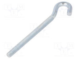 Hook; angular; steel; zinc; Thread len: 76mm; Overall len: 100mm