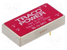 Converter: DC/DC; 15W; Uin: 18÷36V; Uout: 5.1VDC; Iout: 3000mA; 2"x1"