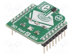 Click board; Hall sensor; I2C; TLV493D-A1B6; mikroBUS connector