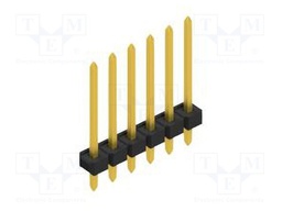 Connector: pin strips; pin header; male; PIN: 6; 2.54mm; THT; 1x6