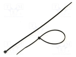 Cable tie; L: 250mm; W: 4.8mm; polyamide; 215.5N; black; Ømax: 68mm