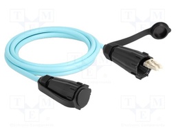 Fiber patch cord; OM3; LC/PC; 2m; 50/125um; PVC; black; turquoise