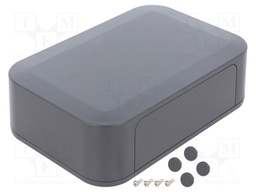 Enclosure: with panel; PF; X: 200mm; Y: 135mm; Z: 60mm; ABS; dark grey