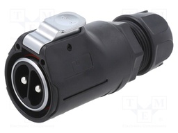 Connector: circular; plug; size 28; 02; male; PIN: 2; with latch