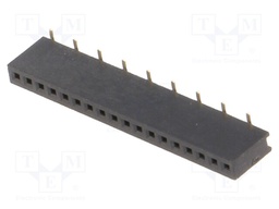 Socket; pin strips; female; PIN: 18; straight; 1.27mm; SMT; 1x18