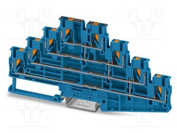 Splice terminal: rail; PT; 18A; 500V; push-in; PA; 0.14÷4mm2; ways: 3