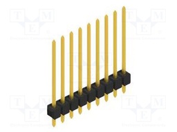 Connector: pin strips; pin header; male; PIN: 9; 2.54mm; THT; 1x9