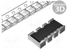 Resistor network: Y; 330Ω; SMD; No.of resistors: 4; 62.5mW; ±5%