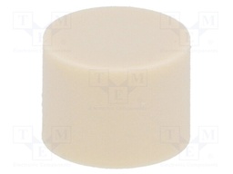 Button; round; Application: B3F-4,B3F-5,B3W; Ø9.5mm; Colour: ivory