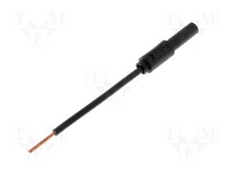 Test probe; 10A; black; Tip diameter: 1.7mm; Socket size: 4mm