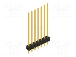 Connector: pin strips; pin header; male; PIN: 7; 2.54mm; THT; 1x7