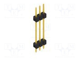 Connector: pin strips; pin header; male; PIN: 3; 2.54mm; THT; 1x3