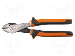 Pliers; side,cutting,insulated; hardened steel; 207mm
