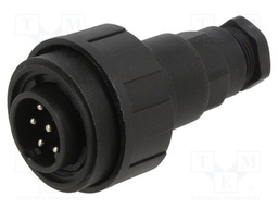 Connector: circular; plug; male; PIN: 7; 5A; 277V; IP68,IP69K; 7÷9mm