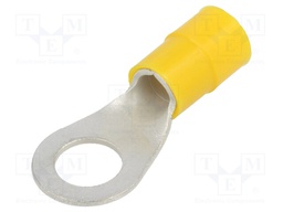 Tip: ring; M12; Ø: 13mm; 25mm2; crimped; for cable; insulated; tinned
