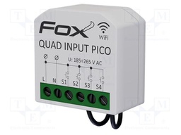 WiFi transmitter; Smart Home; WIFI; 165÷265VAC; IP20; FOX; 0÷45°C