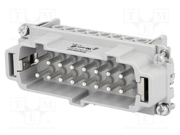Connector: HDC; contact insert; male; C146; PIN: 16; 16+PE; size E16