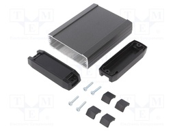 Enclosure: with panel; 50; X: 82mm; Y: 130mm; Z: 27mm; aluminium