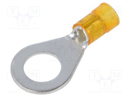 Tip: ring; M8; 4÷6mm2; crimped; for cable; insulated; tinned; yellow