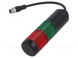 Signaller: signalling column; LED; red/green; 12VDC; 12VAC; IP65