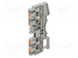 Splice terminal: rail; DS; for DIN rail mounting; spring clamp