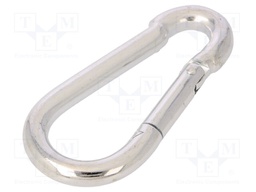 Snap hook; steel; for rope; 70mm; zinc; Size: 7mm