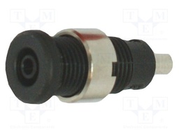 Connector: 2mm banana; socket; black; 1,9mm soldering hole