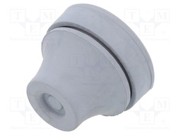 Grommet; Ømount.hole: 23mm; EPDM; grey; Øcable: 8÷14mm; IP65