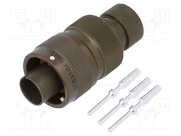 Connector: circular; VG95234; plug; male; PIN: 3; with contacts