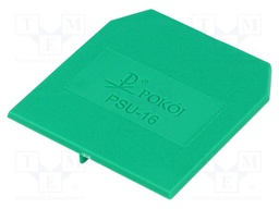 End/partition plate; Application: ZUG-G10; green; Width: 1.5mm