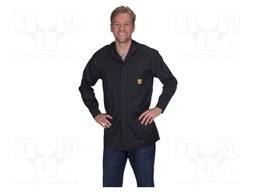 Coat; ESD,unisex; black; S; cotton,polyester,conductive fibers