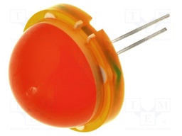 LED; 20mm; orange; 4÷13mcd; 120°; No.of term: 2; 20mA; Front: convex
