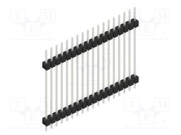Connector: pin strips; pin header; male; PIN: 18; 2.54mm; THT; 1x18