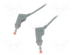 Test lead; silicone; 1m; grey; 32A; Type: with sliding cover